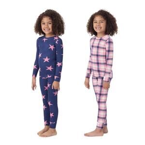 Saint Eve Kids 4pc Thermal PJ Set Girls 2T Pink (Stars) NWT